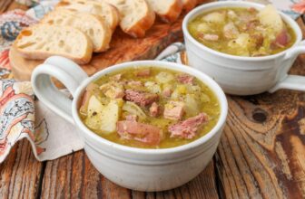 Gradual Cooker Cut up Pea Soup with Ham and Potato...