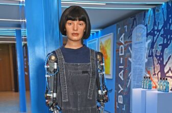 First Portray Created by Humanoid Robotic and Offe...