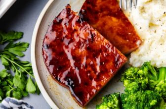 Maple Mustard Glazed Ham Steak