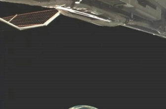 The secretive X-37B house aircraft snapped this im...