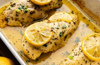 Straightforward Lemon Herb Baked Rooster Breast