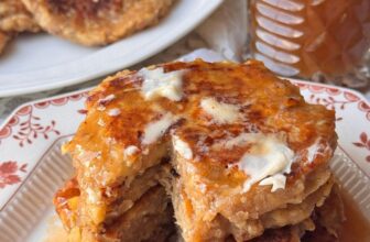 Home made Apple Pancakes with Candy Apple Syrup (S...