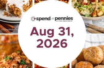 Weekly Meal Plan Aug 31, 2026